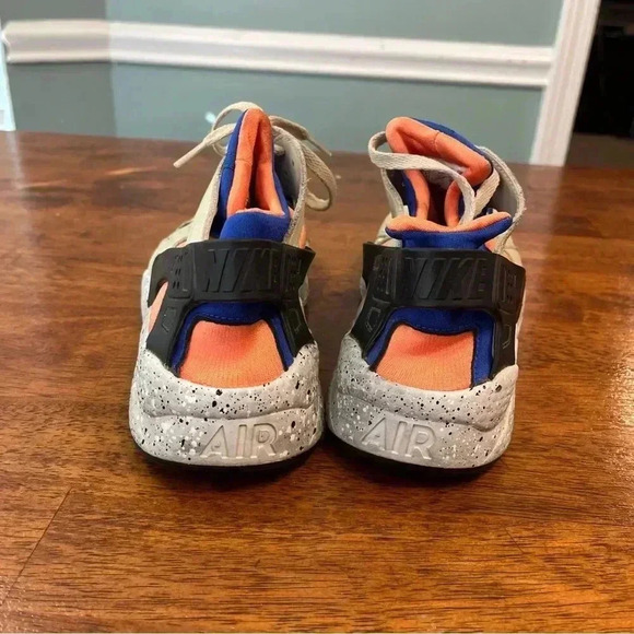 Men’s Nike Air Huarache Shoes Mowabb Blue Orange Tan size 9.5